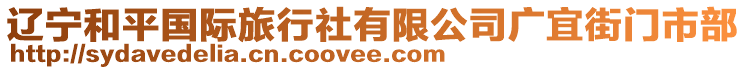 遼寧和平國(guó)際旅行社有限公司廣宜街門市部