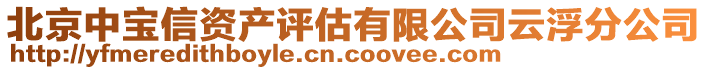 北京中寶信資產評估有限公司云浮分公司