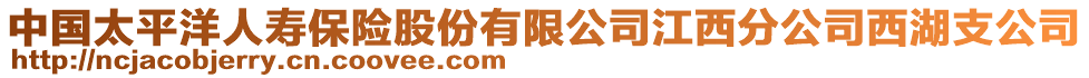 中國太平洋人壽保險股份有限公司江西分公司西湖支公司