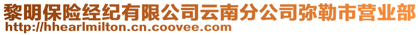 黎明保險(xiǎn)經(jīng)紀(jì)有限公司云南分公司彌勒市營(yíng)業(yè)部