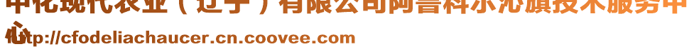 中化現(xiàn)代農(nóng)業(yè)（遼寧）有限公司阿魯科爾沁旗技術(shù)服務(wù)中
心