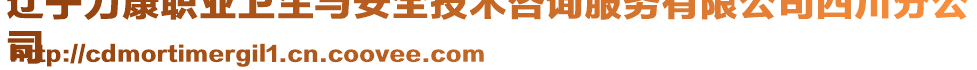 遼寧力康職業(yè)衛(wèi)生與安全技術(shù)咨詢服務(wù)有限公司四川分公
司