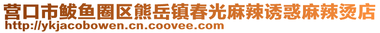 營口市鲅魚圈區(qū)熊岳鎮(zhèn)春光麻辣誘惑麻辣燙店