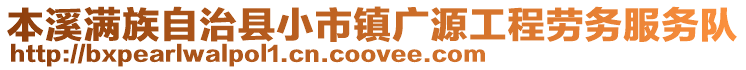 本溪滿族自治縣小市鎮廣源工程勞務服務隊