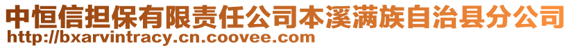 中恒信擔(dān)保有限責(zé)任公司本溪滿族自治縣分公司