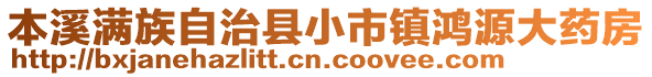 本溪滿族自治縣小市鎮鴻源大藥房