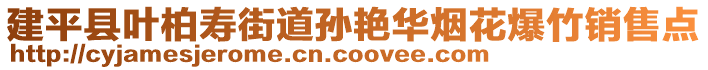 建平縣葉柏壽街道孫艷華煙花爆竹銷售點(diǎn)