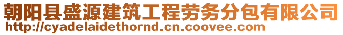 朝陽縣盛源建筑工程勞務分包有限公司