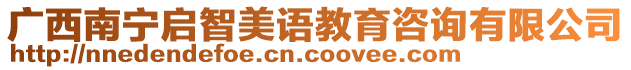 廣西南寧啟智美語教育咨詢有限公司