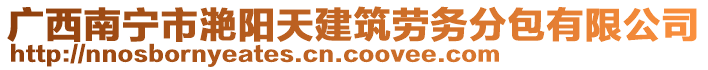 廣西南寧市滟陽天建筑勞務分包有限公司