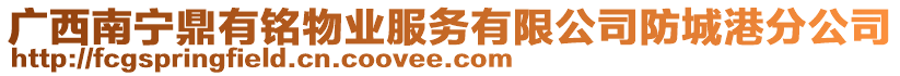 廣西南寧鼎有銘物業(yè)服務(wù)有限公司防城港分公司