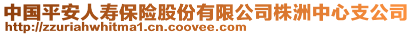 中國平安人壽保險股份有限公司株洲中心支公司