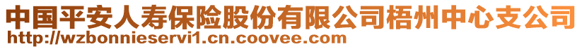 中國平安人壽保險股份有限公司梧州中心支公司