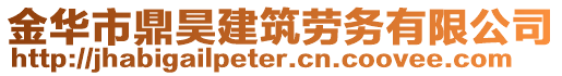 金華市鼎昊建筑勞務(wù)有限公司