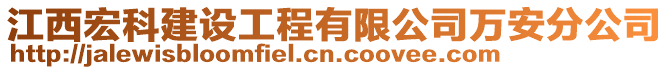 江西宏科建設(shè)工程有限公司萬安分公司