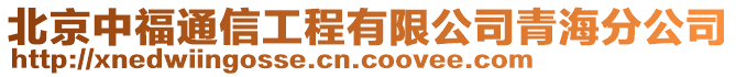 北京中福通信工程有限公司青海分公司