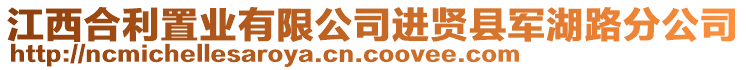 江西合利置业有限公司进贤县军湖路分公司