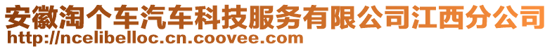 安徽淘個車汽車科技服務(wù)有限公司江西分公司