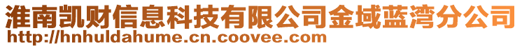 淮南凱財(cái)信息科技有限公司金域藍(lán)灣分公司