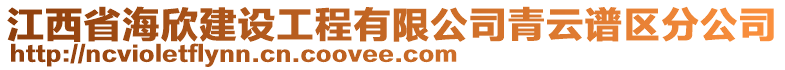 江西省海欣建設工程有限公司青云譜區(qū)分公司