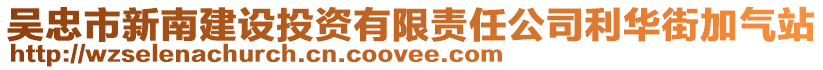 吳忠市新南建設投資有限責任公司利華街加氣站