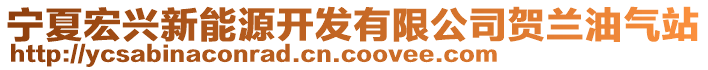 寧夏宏興新能源開(kāi)發(fā)有限公司賀蘭油氣站