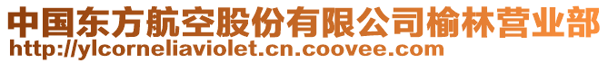 中國(guó)東方航空股份有限公司榆林營(yíng)業(yè)部