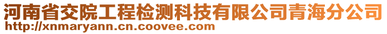 河南省交院工程檢測(cè)科技有限公司青海分公司