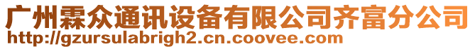 廣州霖眾通訊設(shè)備有限公司齊富分公司