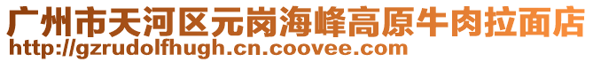 廣州市天河區元崗海峰高原牛肉拉面店