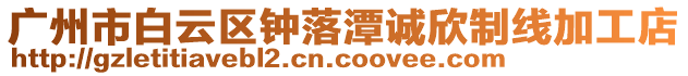 廣州市白云區鐘落潭誠欣制線加工店