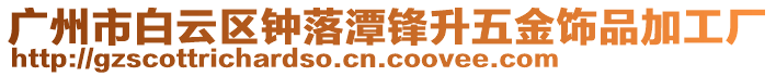 廣州市白云區鐘落潭鋒升五金飾品加工廠