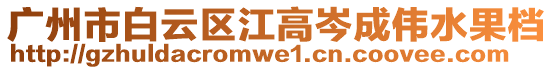 廣州市白云區江高岑成偉水果檔