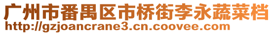 廣州市番禺區(qū)市橋街李永蔬菜檔
