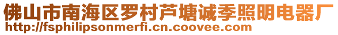 佛山市南海區(qū)羅村蘆塘誠季照明電器廠