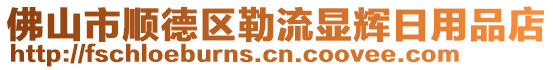 佛山市順德區(qū)勒流顯輝日用品店