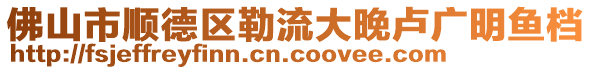 佛山市順德區勒流大晚盧廣明魚檔