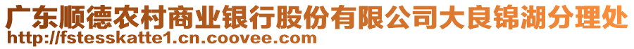 廣東順德農村商業銀行股份有限公司大良錦湖分理處