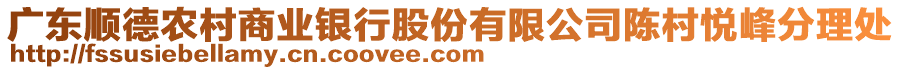 廣東順德農(nóng)村商業(yè)銀行股份有限公司陳村悅峰分理處