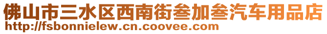 佛山市三水區西南街叁加叁汽車用品店