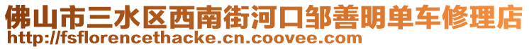 佛山市三水區(qū)西南街河口鄒善明單車修理店