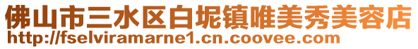 佛山市三水區(qū)白坭鎮(zhèn)唯美秀美容店