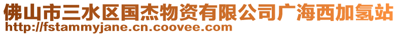 佛山市三水區國杰物資有限公司廣海西加氫站