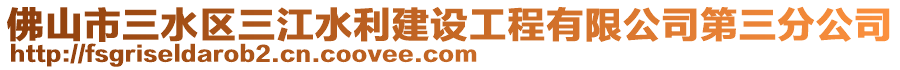 佛山市三水區(qū)三江水利建設(shè)工程有限公司第三分公司