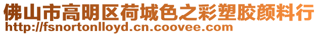 佛山市高明區(qū)荷城色之彩塑膠顏料行