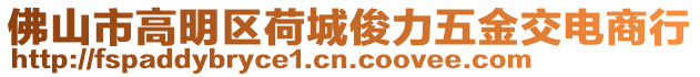 佛山市高明區荷城俊力五金交電商行