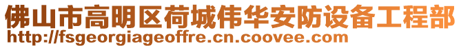 佛山市高明區荷城偉華安防設備工程部