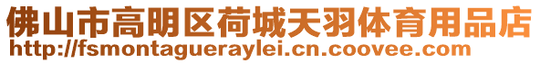 佛山市高明區(qū)荷城天羽體育用品店