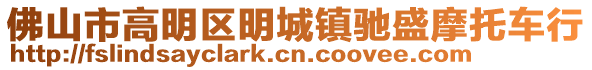 佛山市高明區(qū)明城鎮(zhèn)馳盛摩托車行