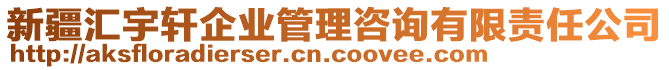 新疆匯宇軒企業(yè)管理咨詢有限責(zé)任公司